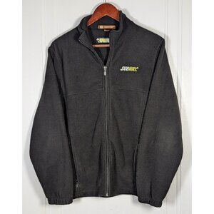 Subway Fleece Jacket Size Small Full Zip Unisex Black Harriton Sandwich Artist